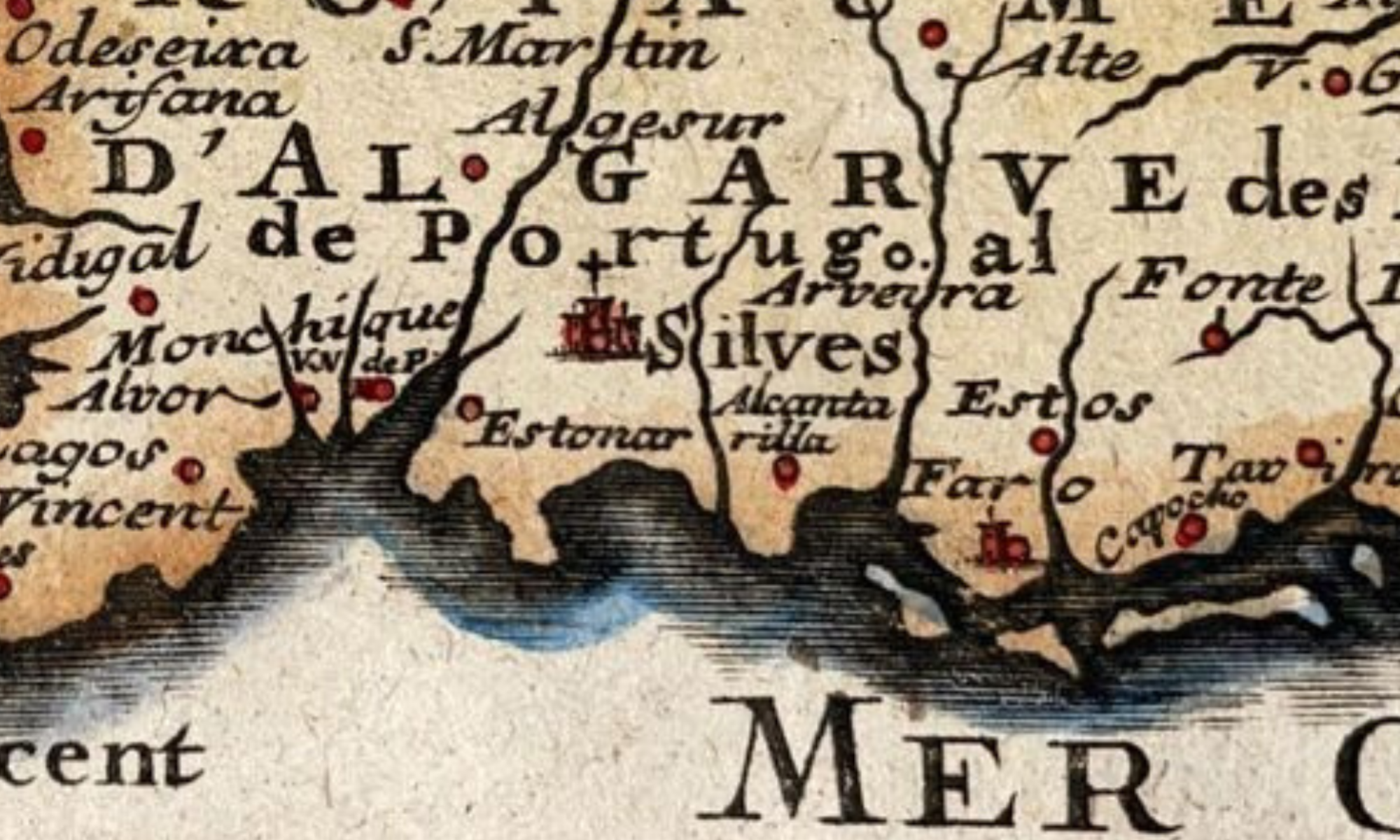 Old map of Algarve